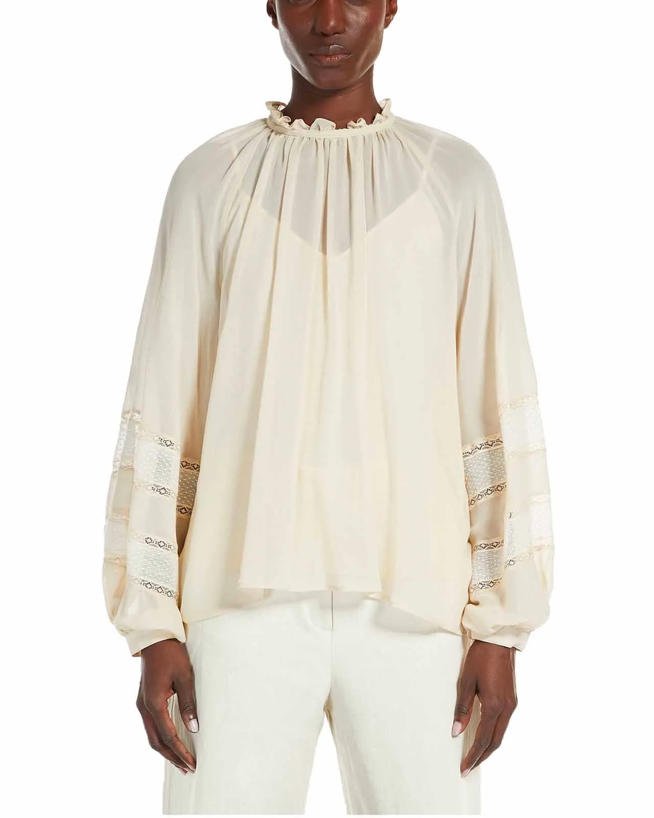 Blusa Tazzina seta sabbia