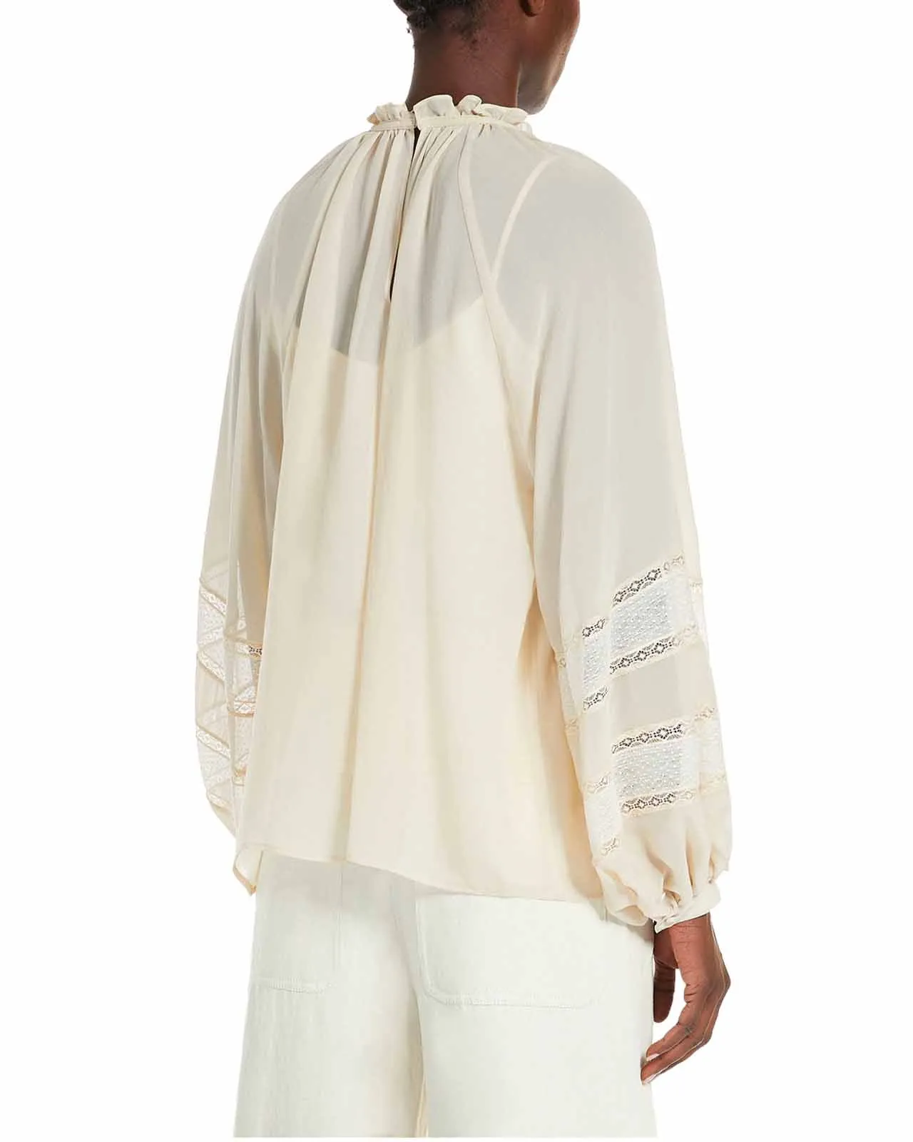 Blusa Tazzina seta sabbia