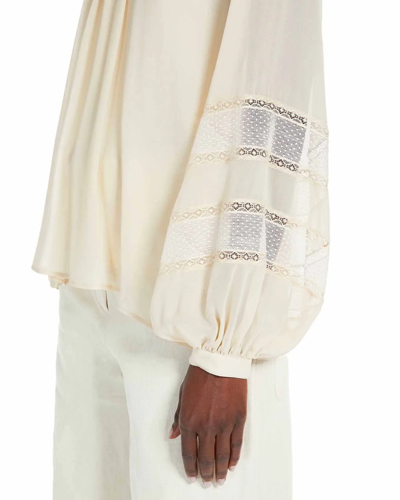 Blusa Tazzina seta sabbia