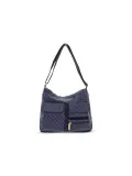 Borsa a tracolla GherardiniSOFTY CROSSBODY ODISSEY in tessuto e pelle blu