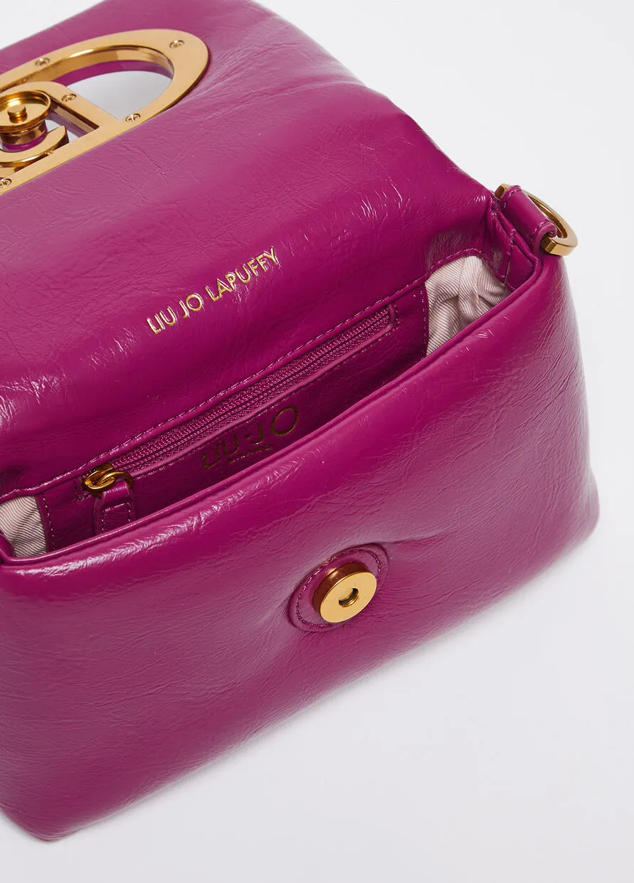 Borsa Piccola La Puffy Fuxia Nero e Beige Liu Jo