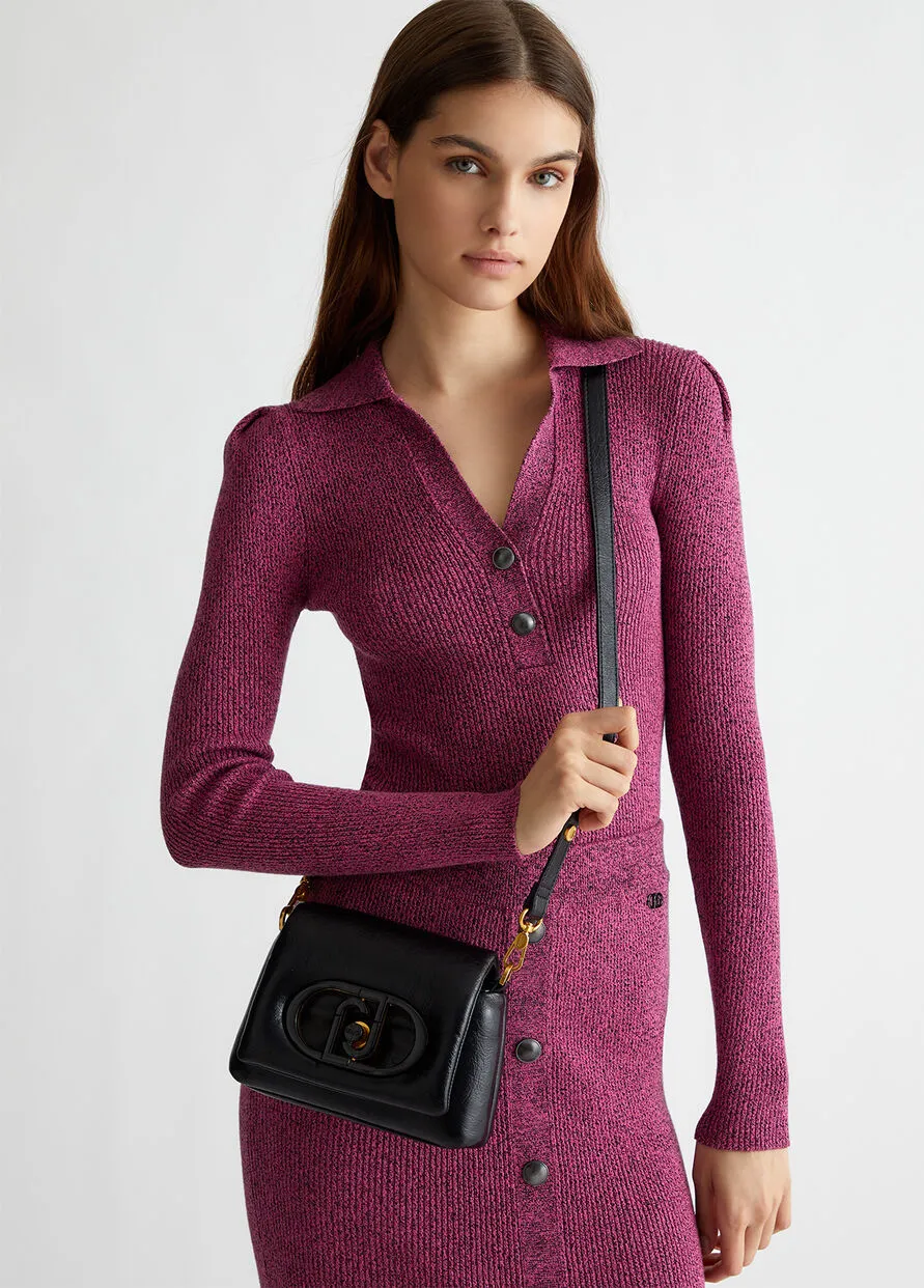 Borsa Piccola La Puffy Fuxia Nero e Beige Liu Jo
