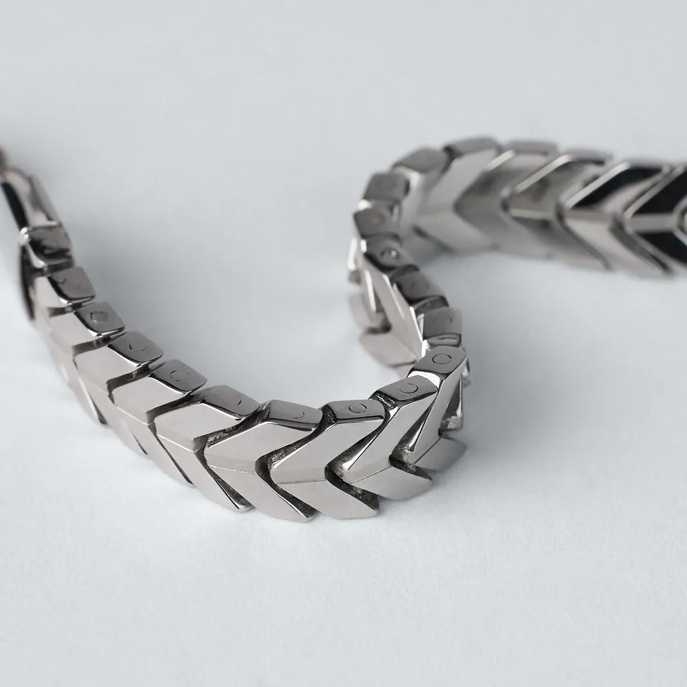 Bracciale Catena Man Code Acciaio Maglia Spiga 19.5+2 cm 1691360