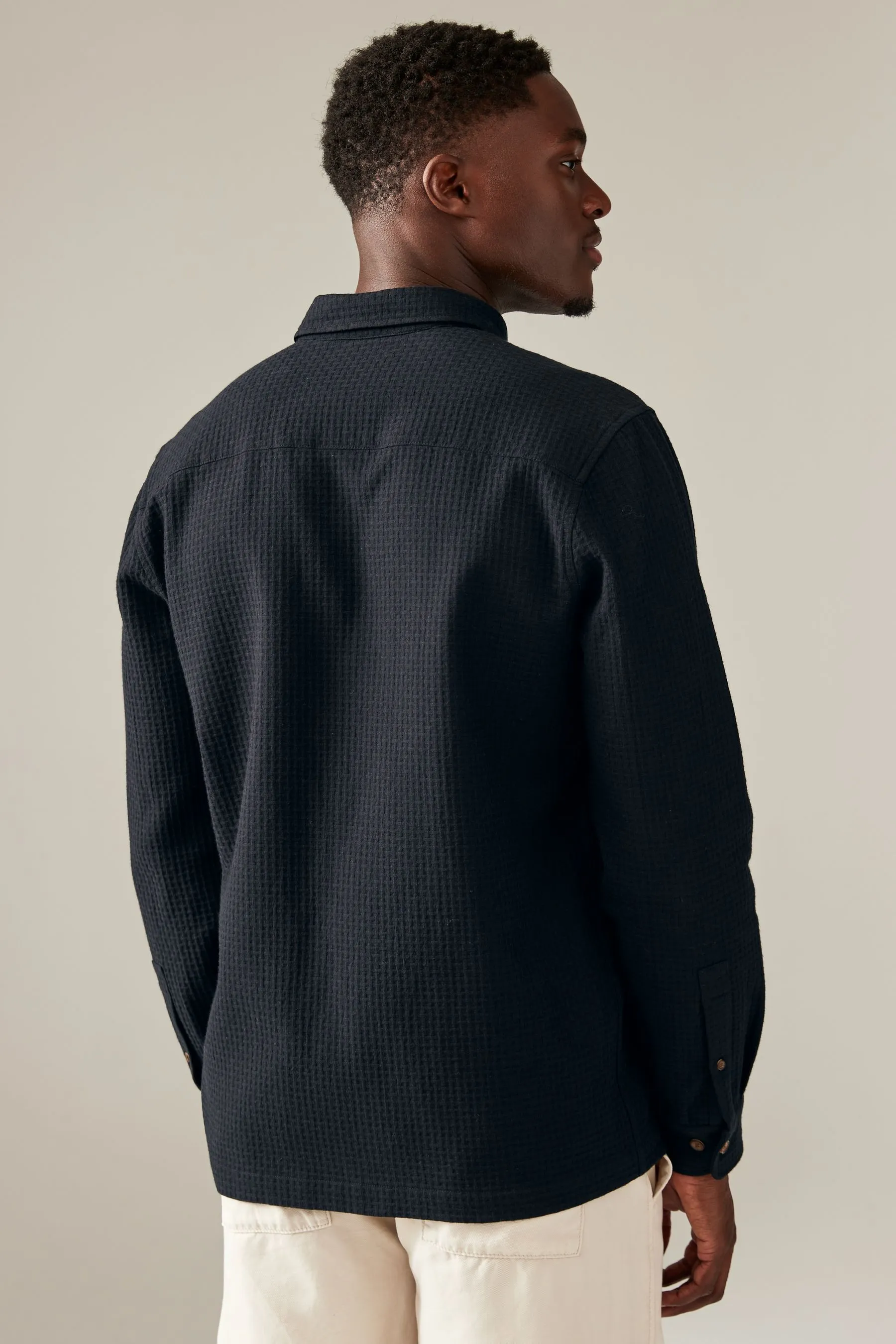 Camicia a Manica lunga a nido d'apa