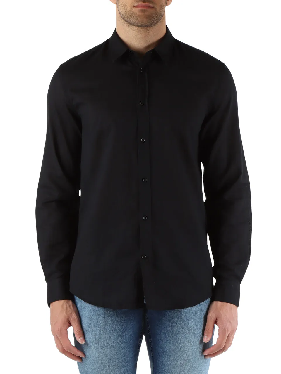 Camicia ALICANTE slim fit in cotone e lino