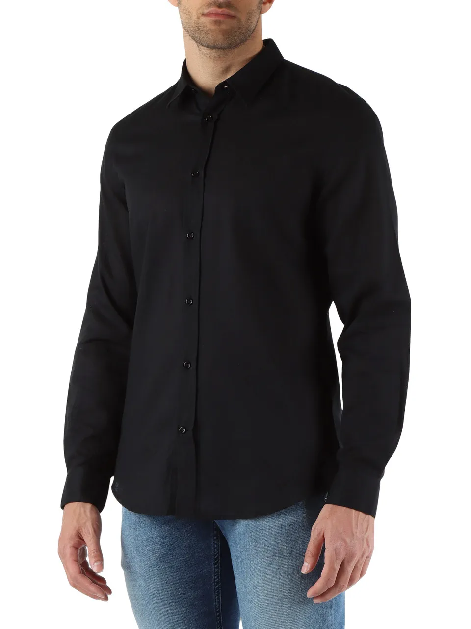 Camicia ALICANTE slim fit in cotone e lino