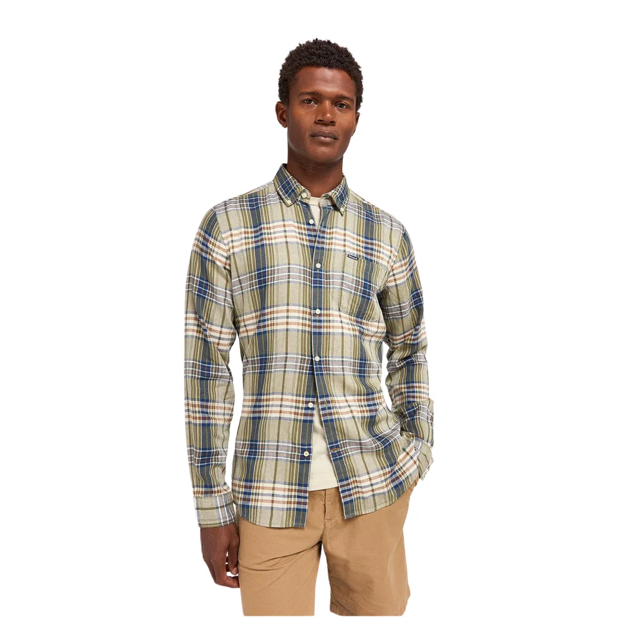Camicia Barbour Laneskin Verde Multicolor