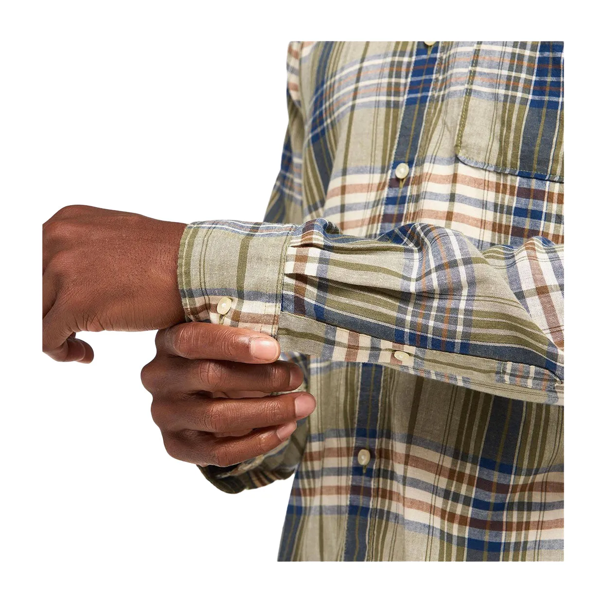 Camicia Barbour Laneskin Verde Multicolor