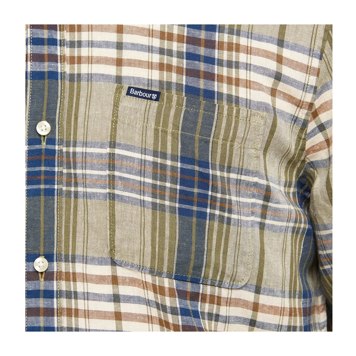 Camicia Barbour Laneskin Verde Multicolor