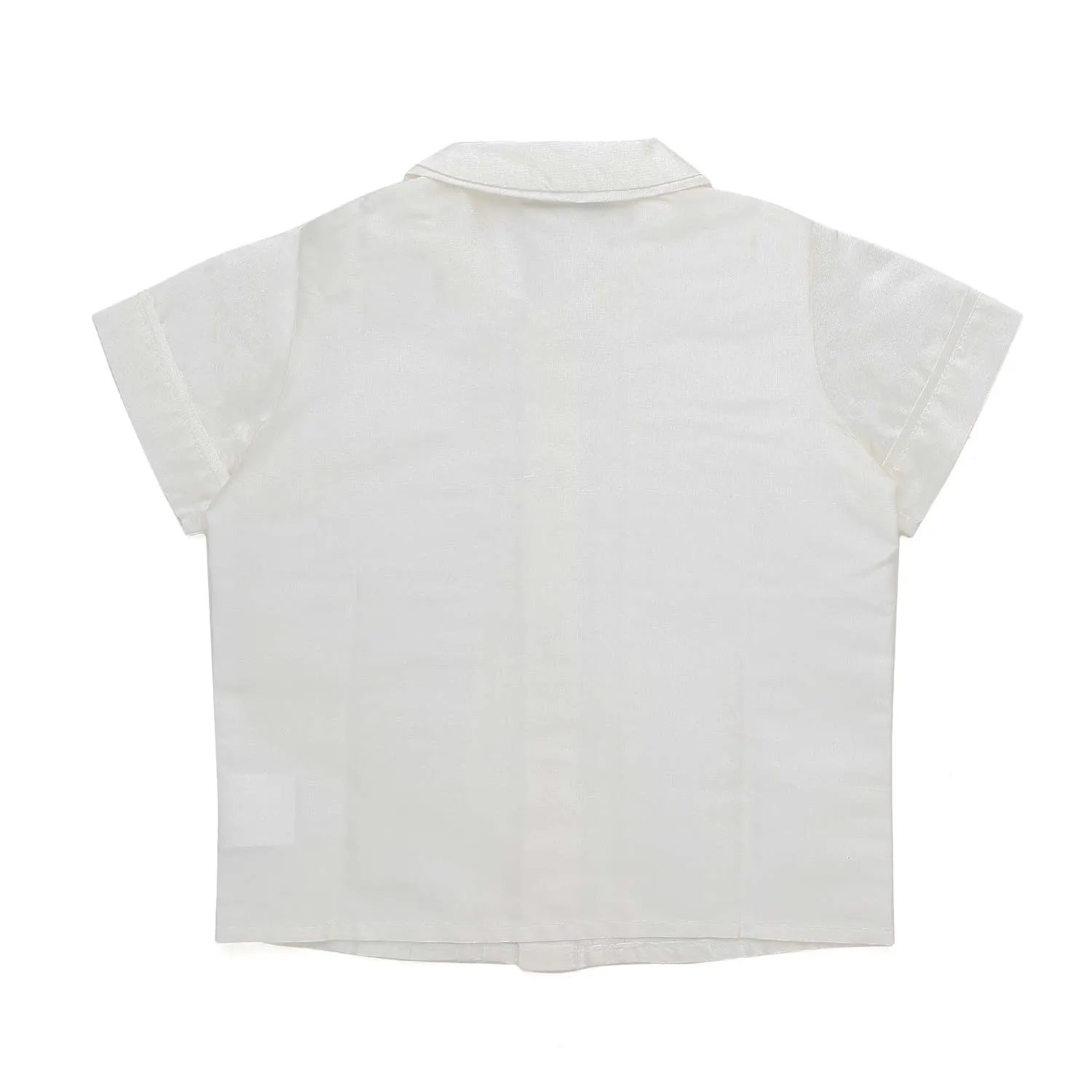 Camicia Bianca In Seta Bimbo E Neonato