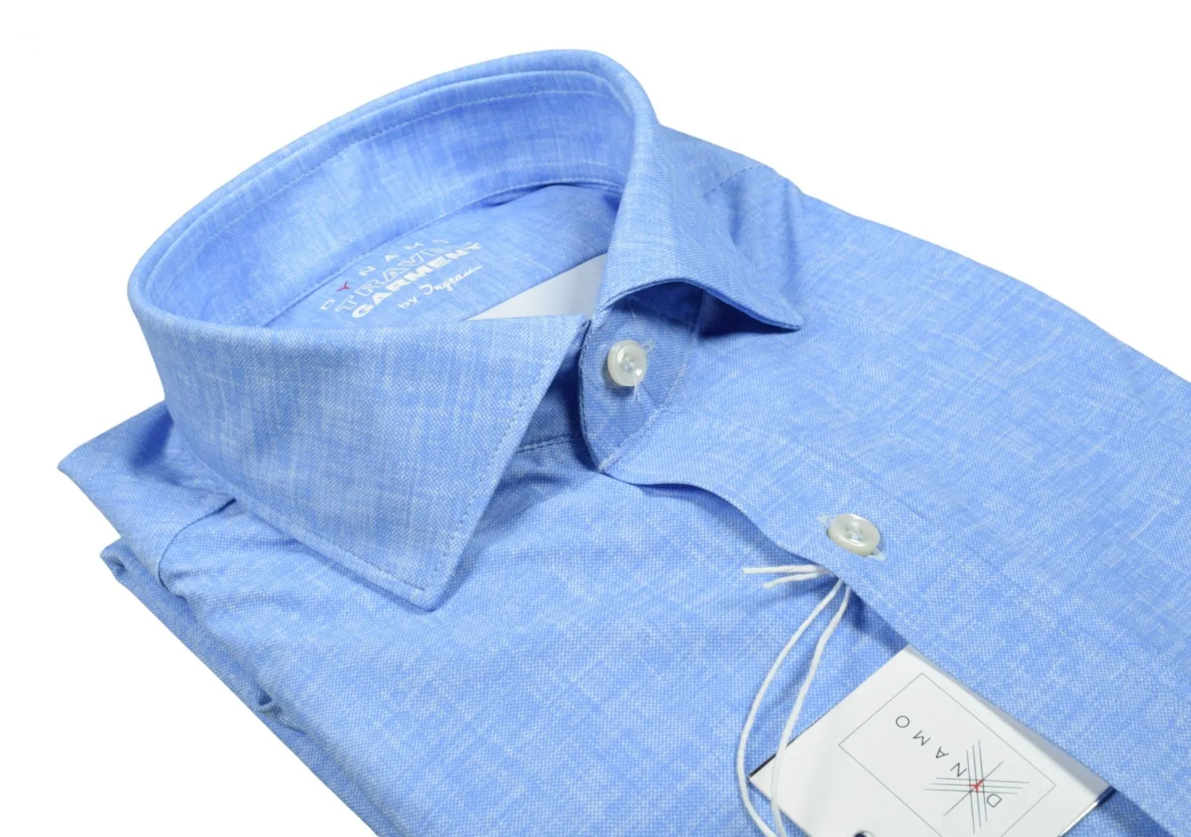 Camicia celeste ingram dynamo tessuto performante vestibilità slim fit