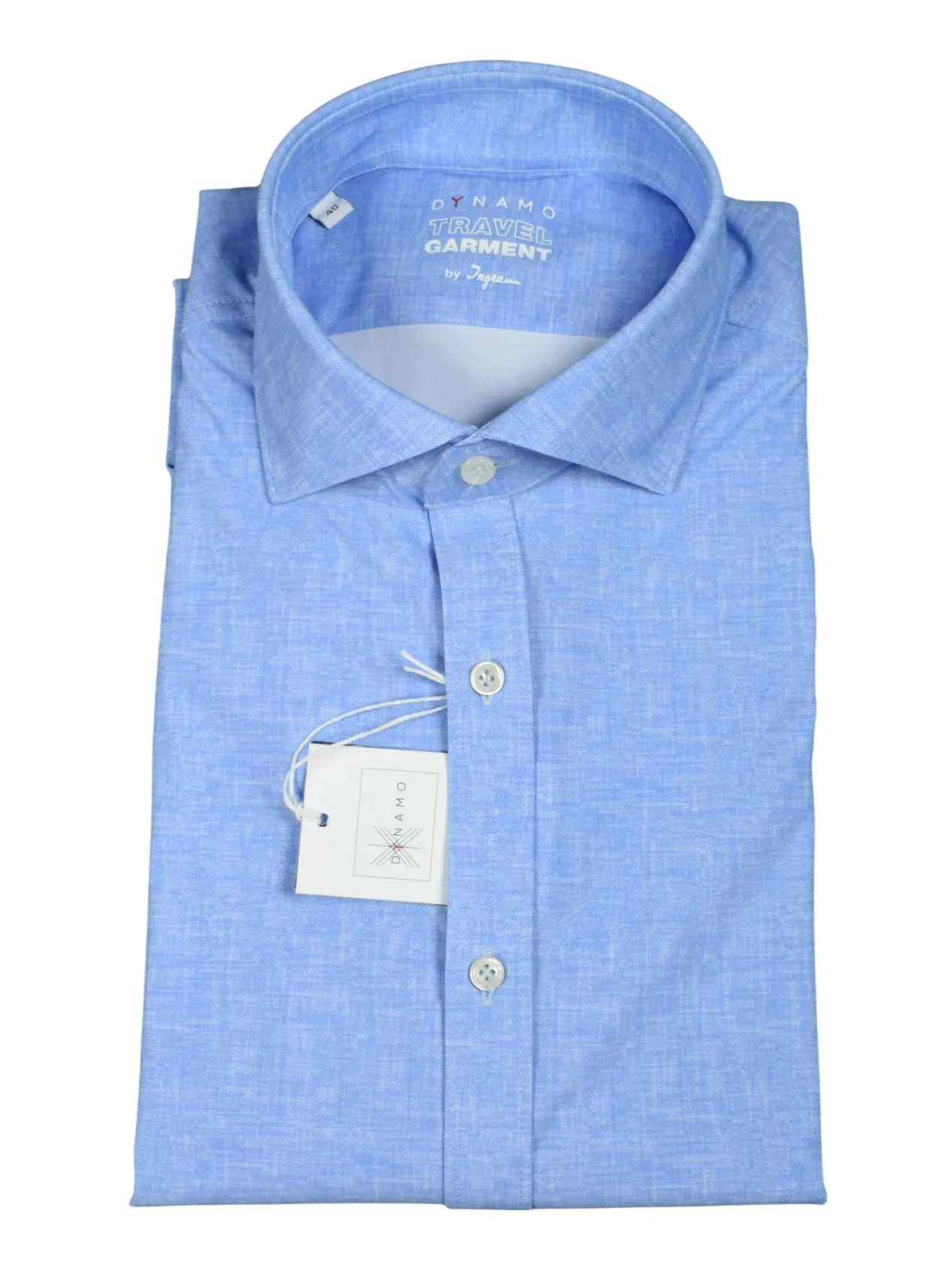 Camicia celeste ingram dynamo tessuto performante vestibilità slim fit