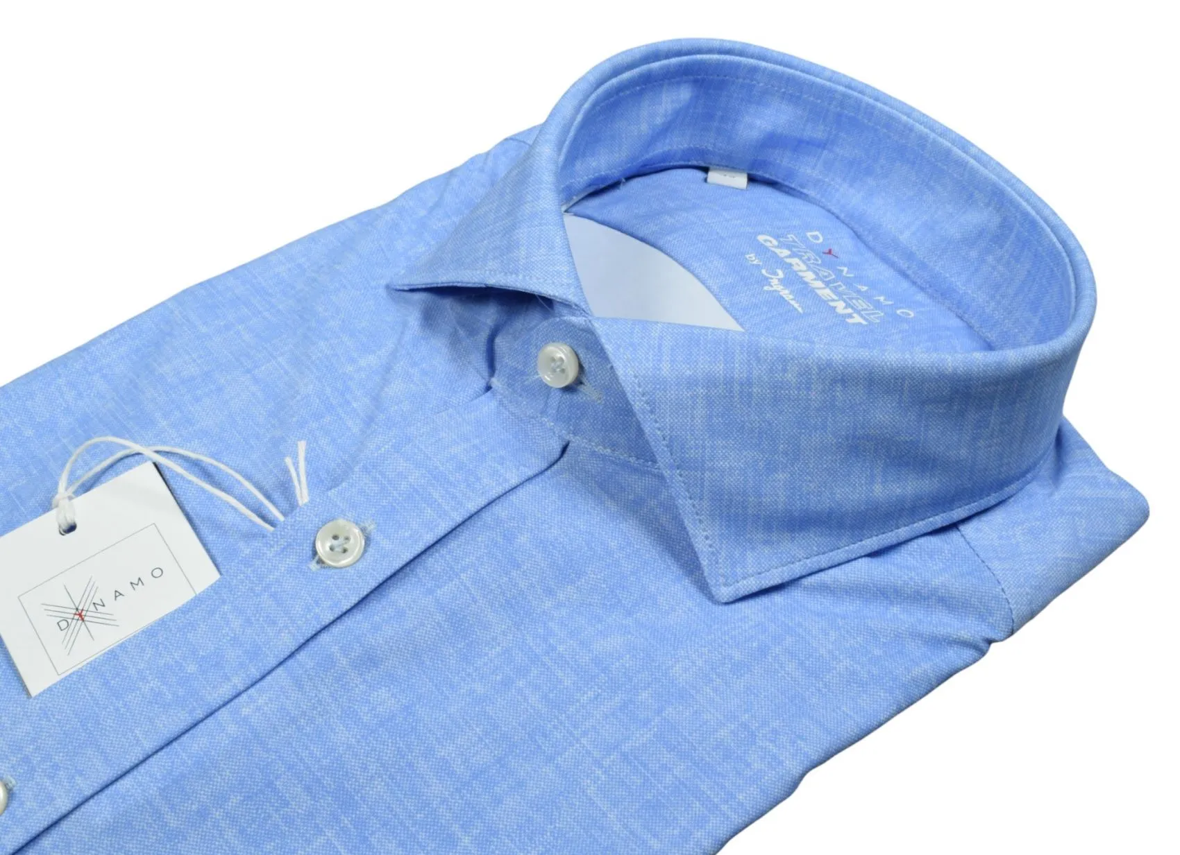 Camicia celeste ingram dynamo tessuto performante vestibilità slim fit