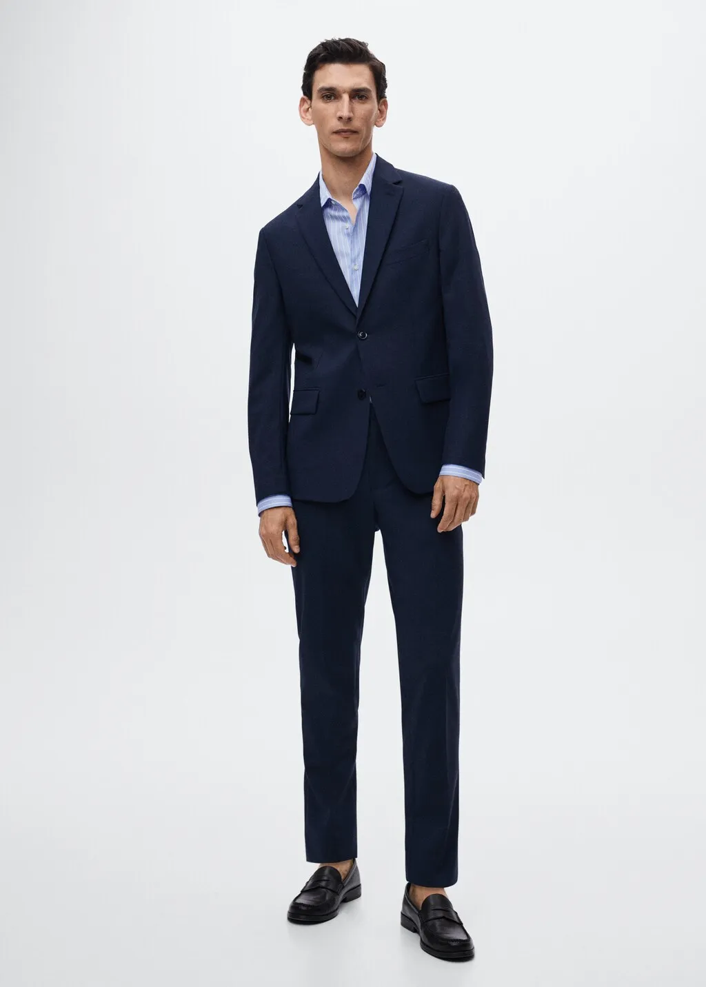 Camicia completo slim fit cotone righe