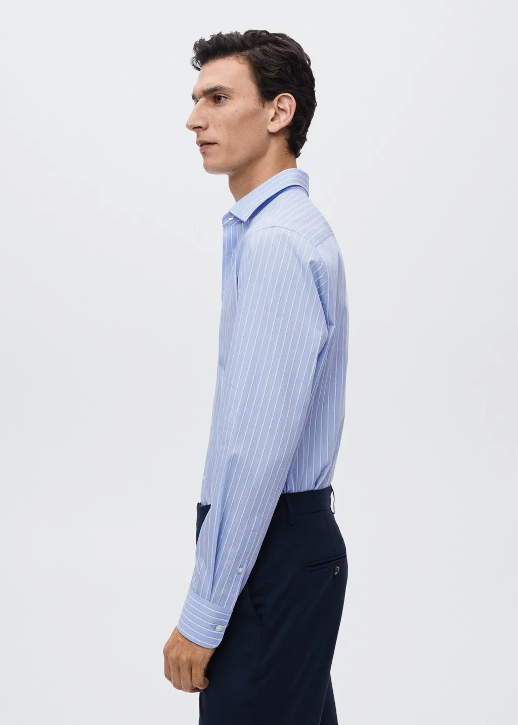 Camicia completo slim fit cotone righe