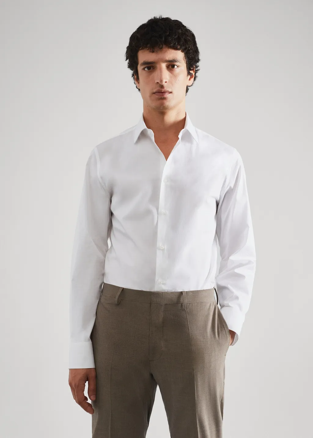 Camicia completo slim fit cotone stretch