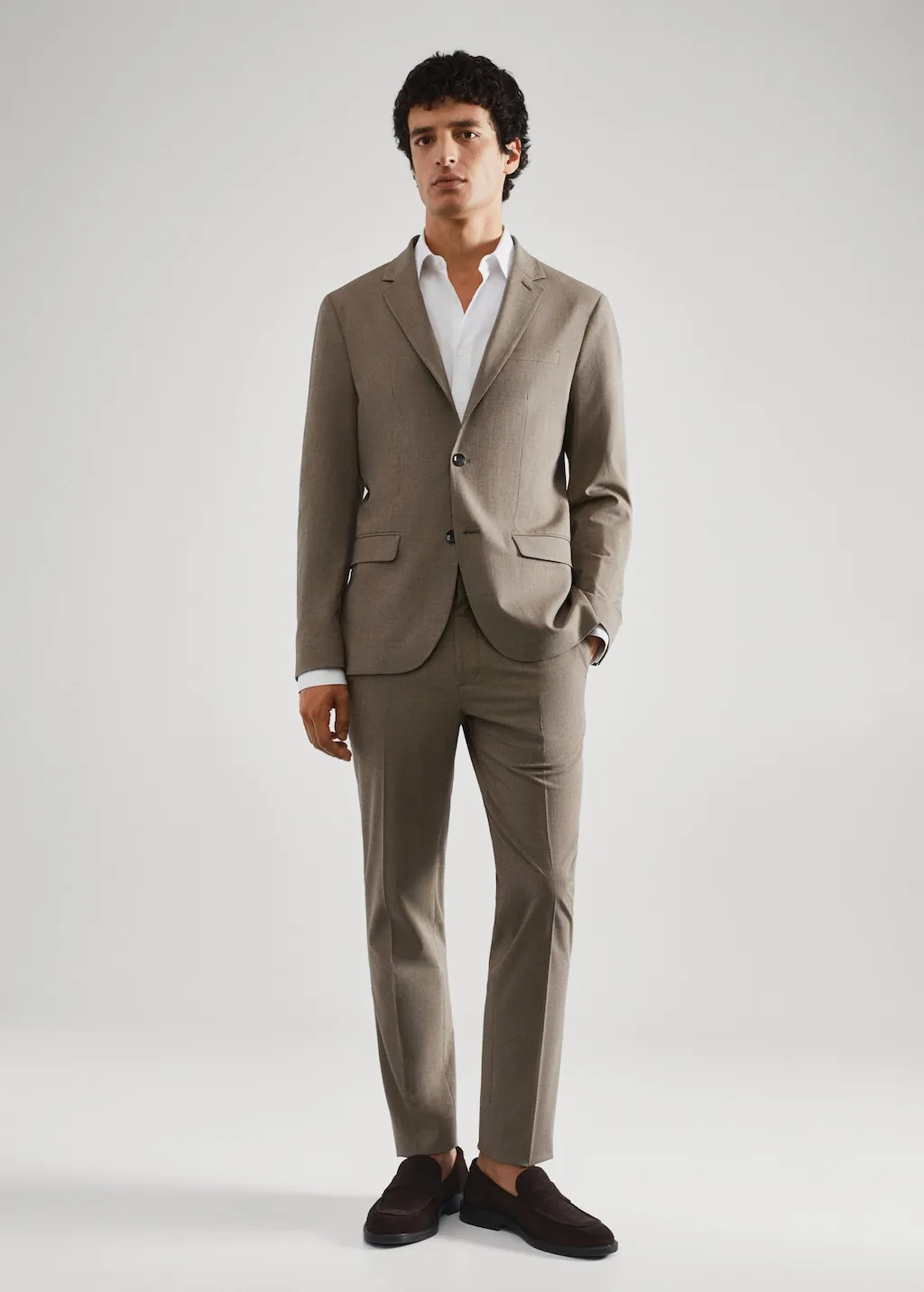 Camicia completo slim fit cotone stretch