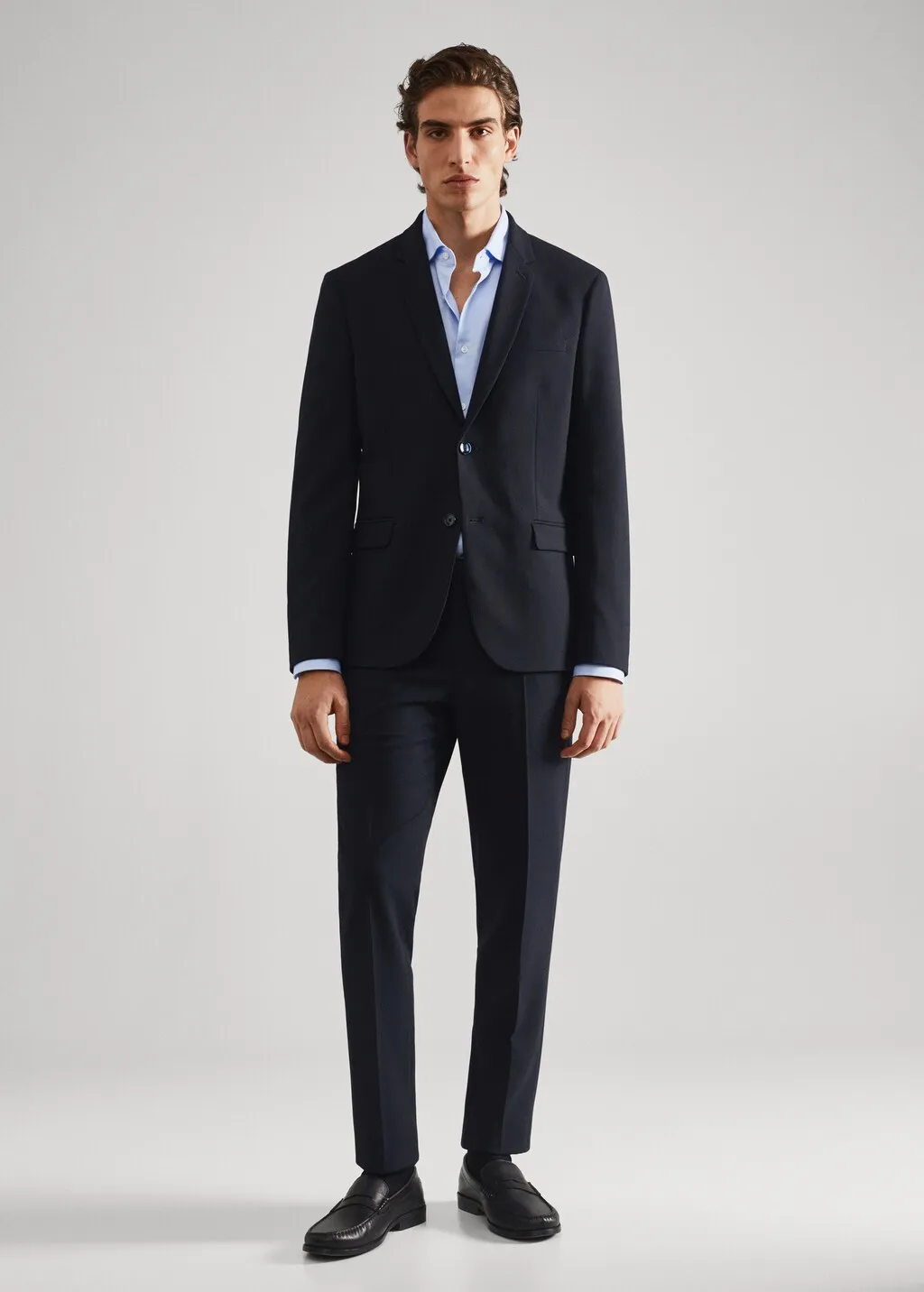 Camicia completo slim fit microstruttura