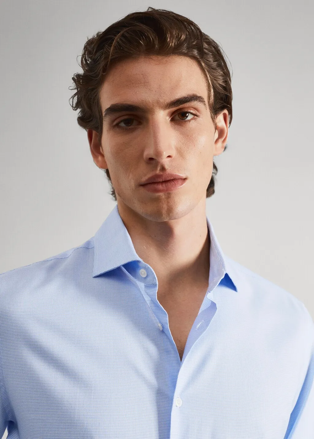 Camicia completo slim fit microstruttura