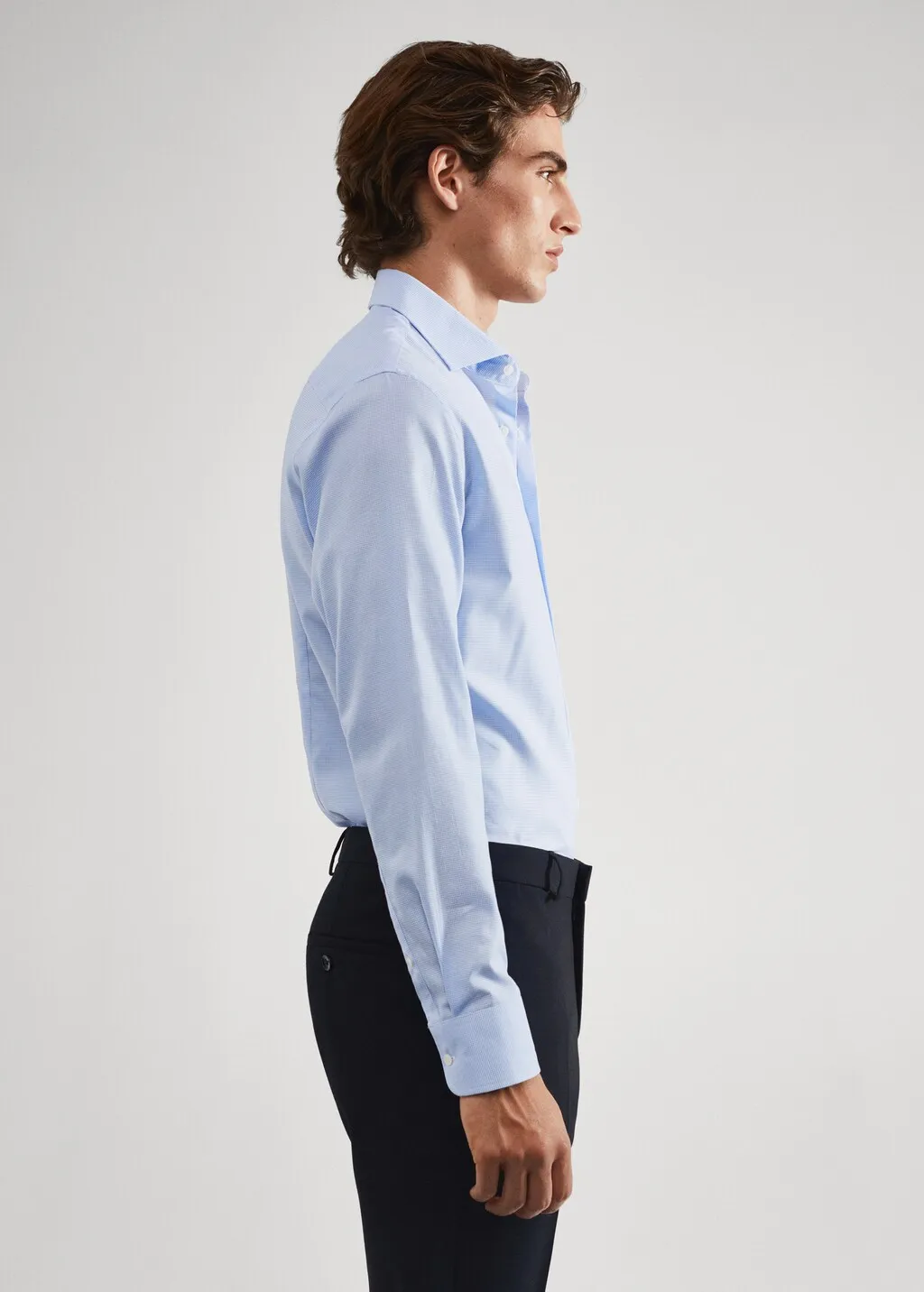 Camicia completo slim fit microstruttura