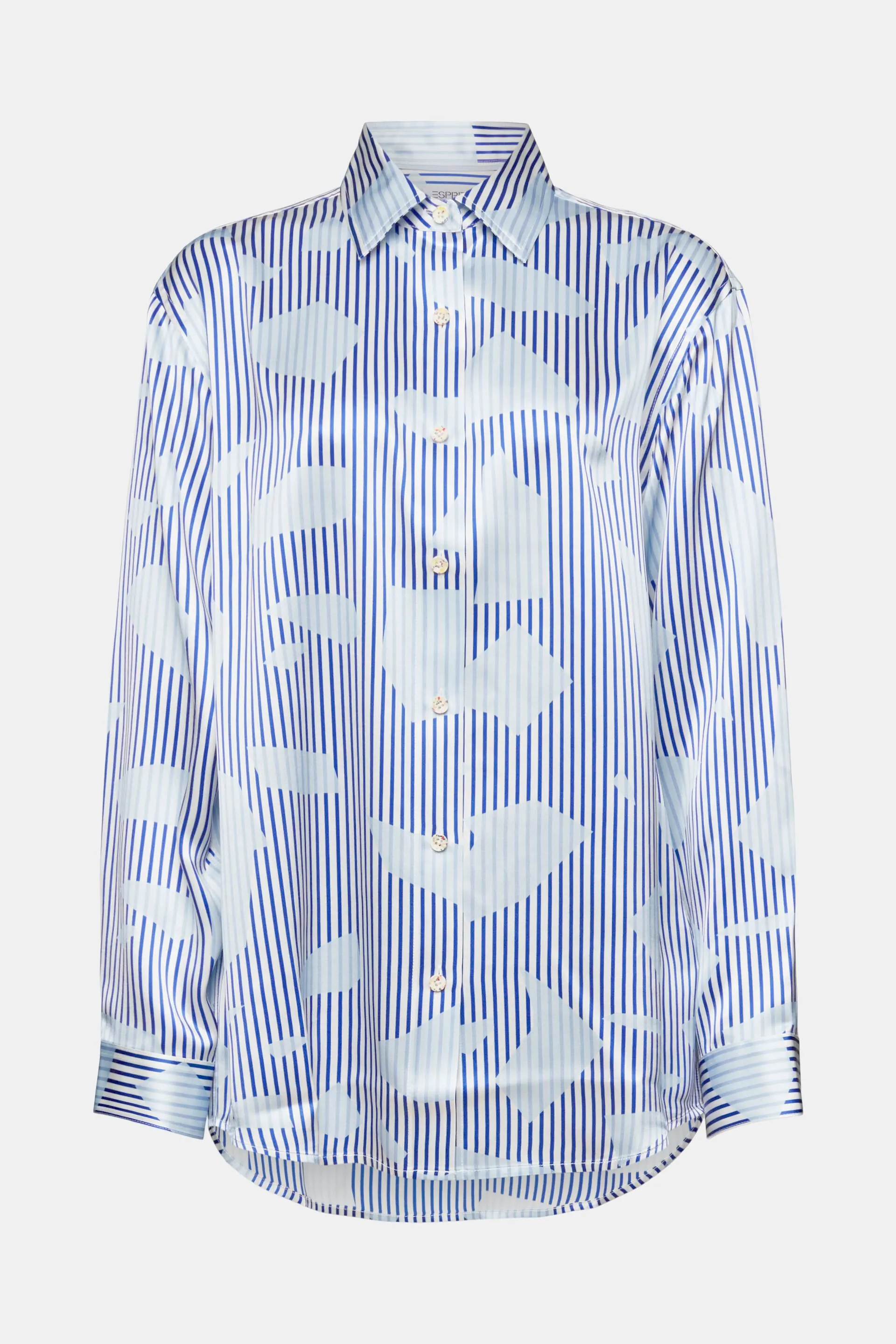 Camicia con bottoni in seta stampata