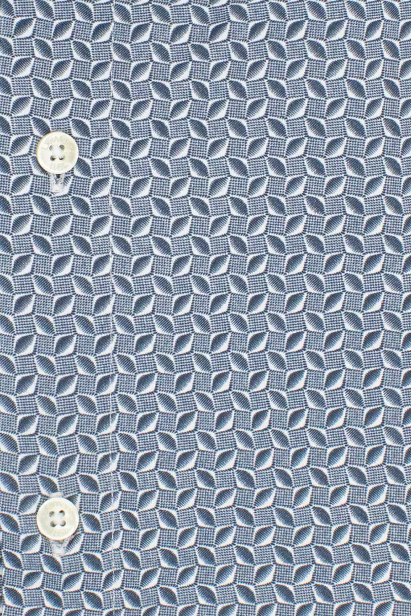 Camicia custom in cotone stretch con fantasia geometrica