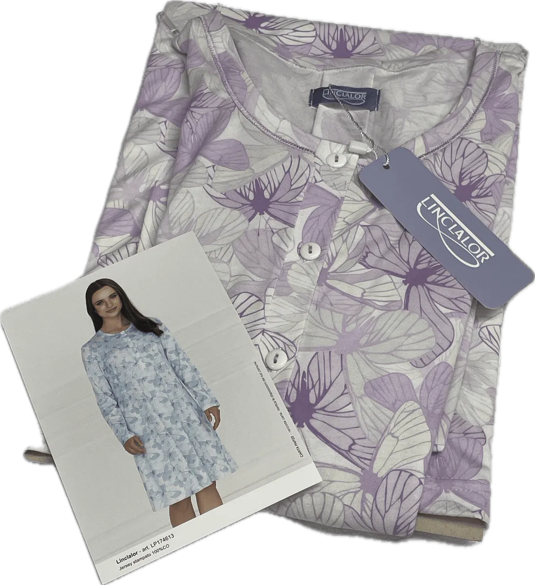 Camicia da notte Linclalor cotone 100%