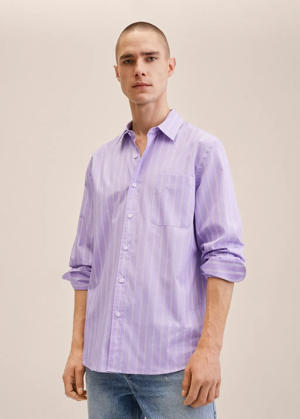Camicia elegante regular-fit righe