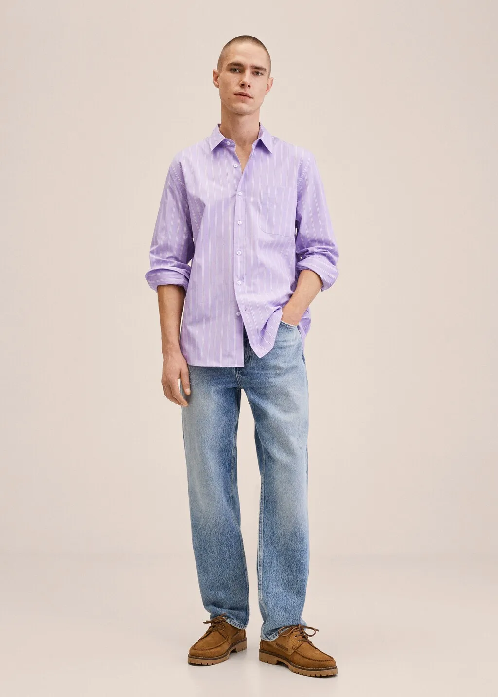 Camicia elegante regular-fit righe