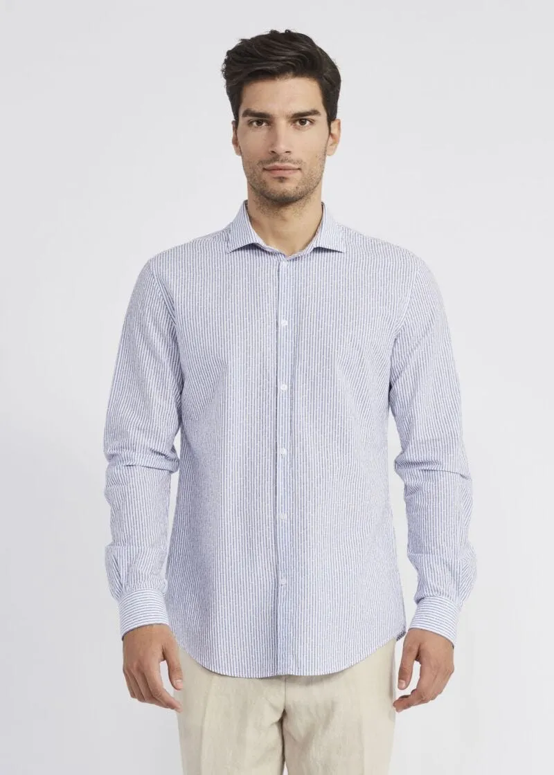 Camicia in cotone rigato