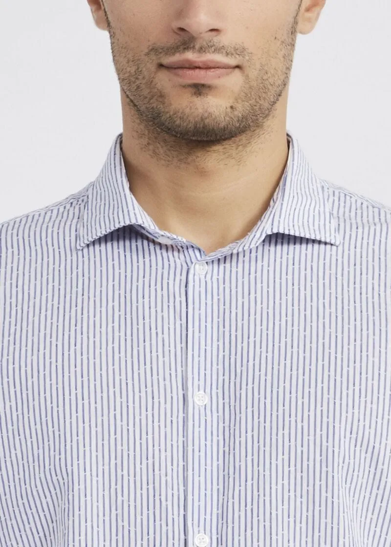 Camicia in cotone rigato