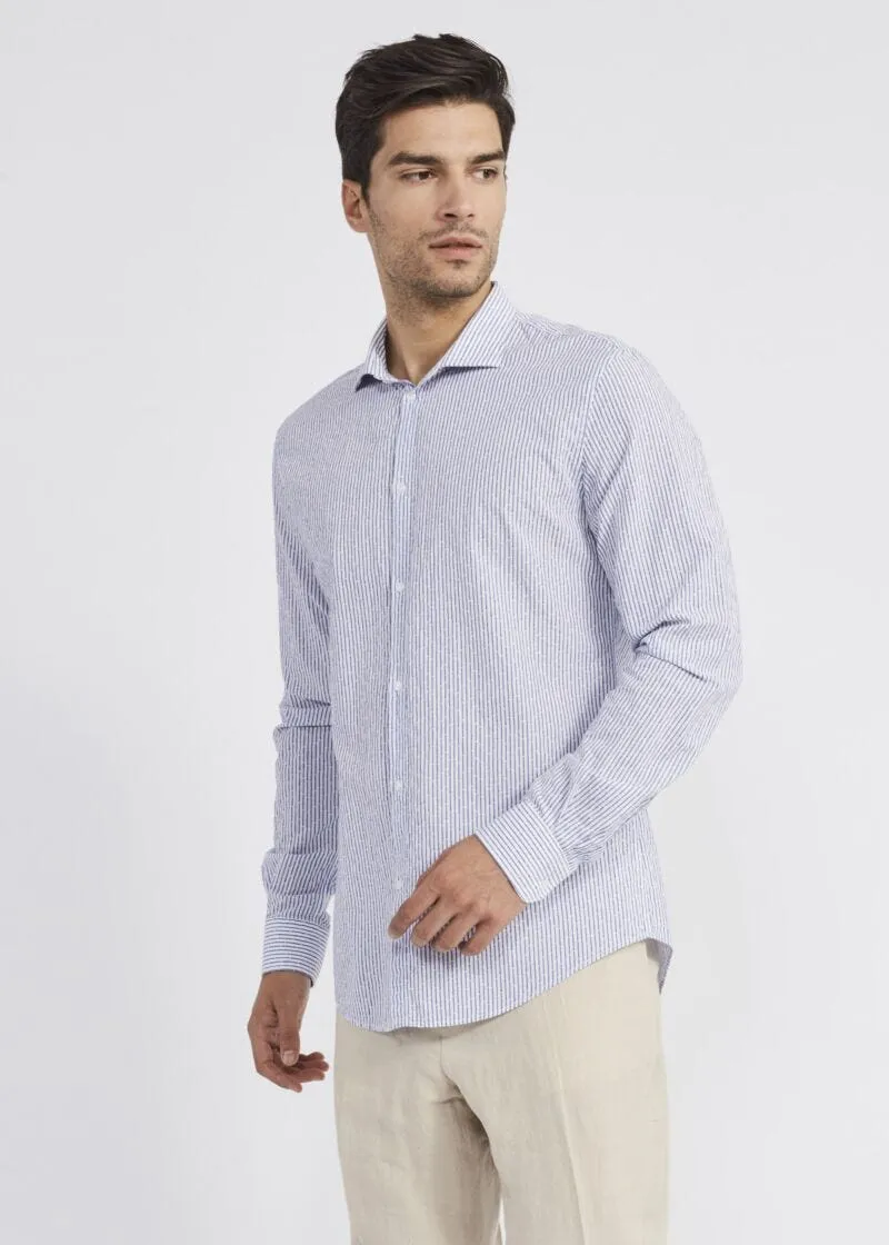 Camicia in cotone rigato