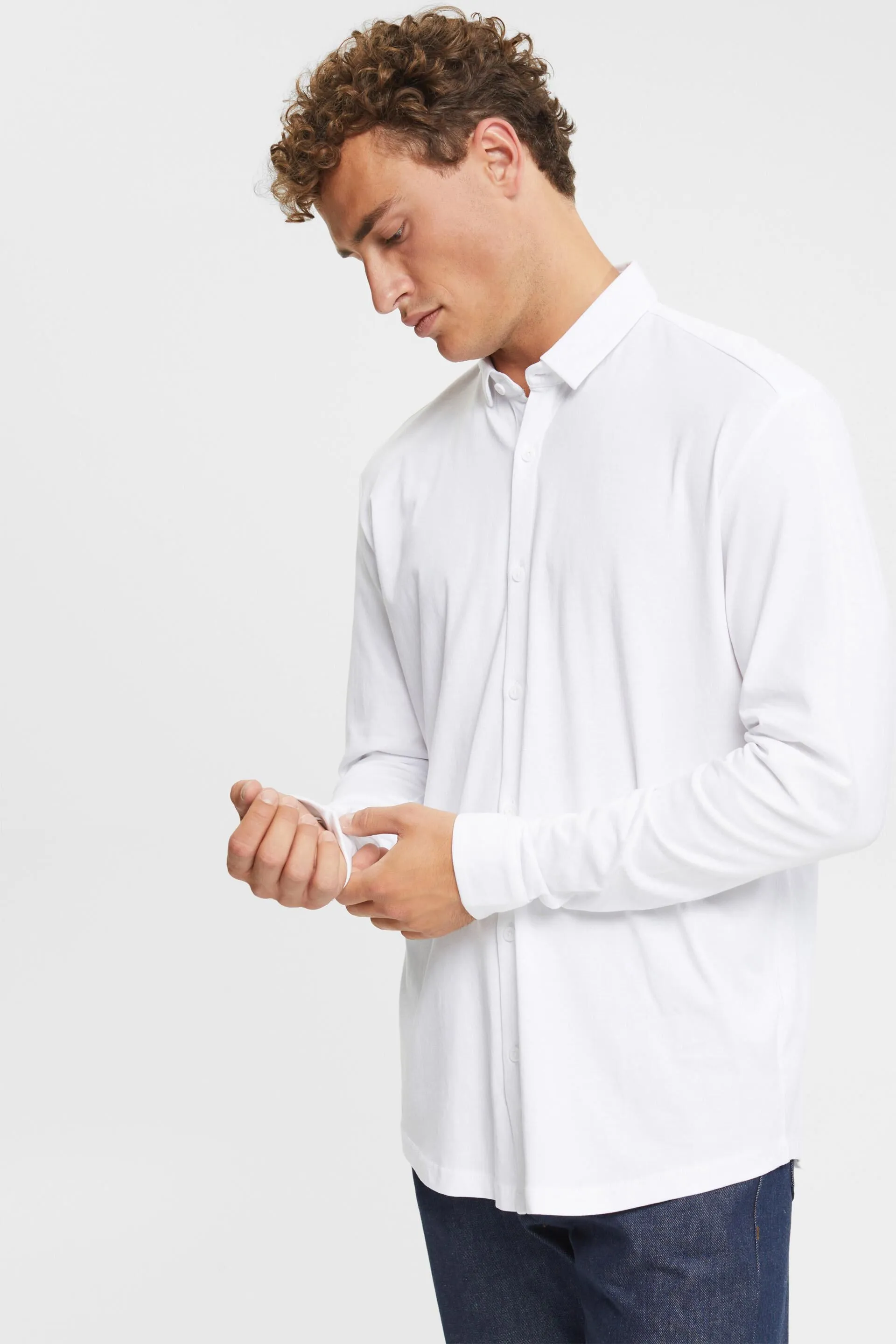 Camicia in jersey, 100% cotone