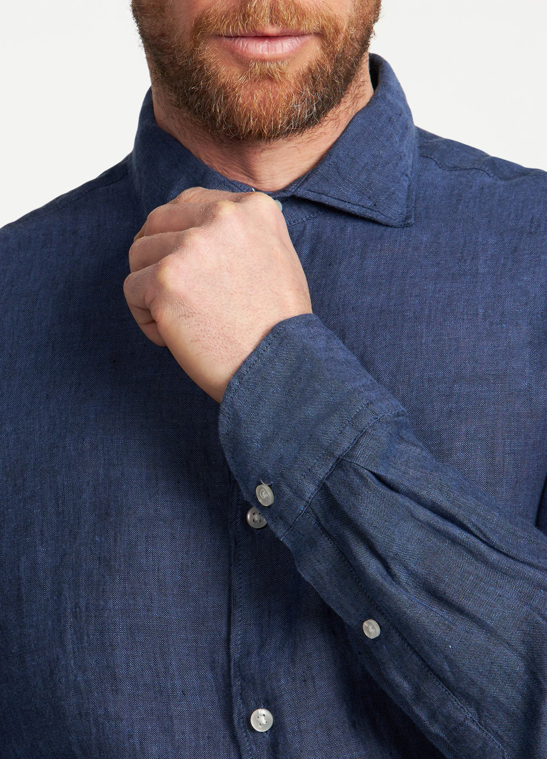 Camicia in puro lino slim fit uomo