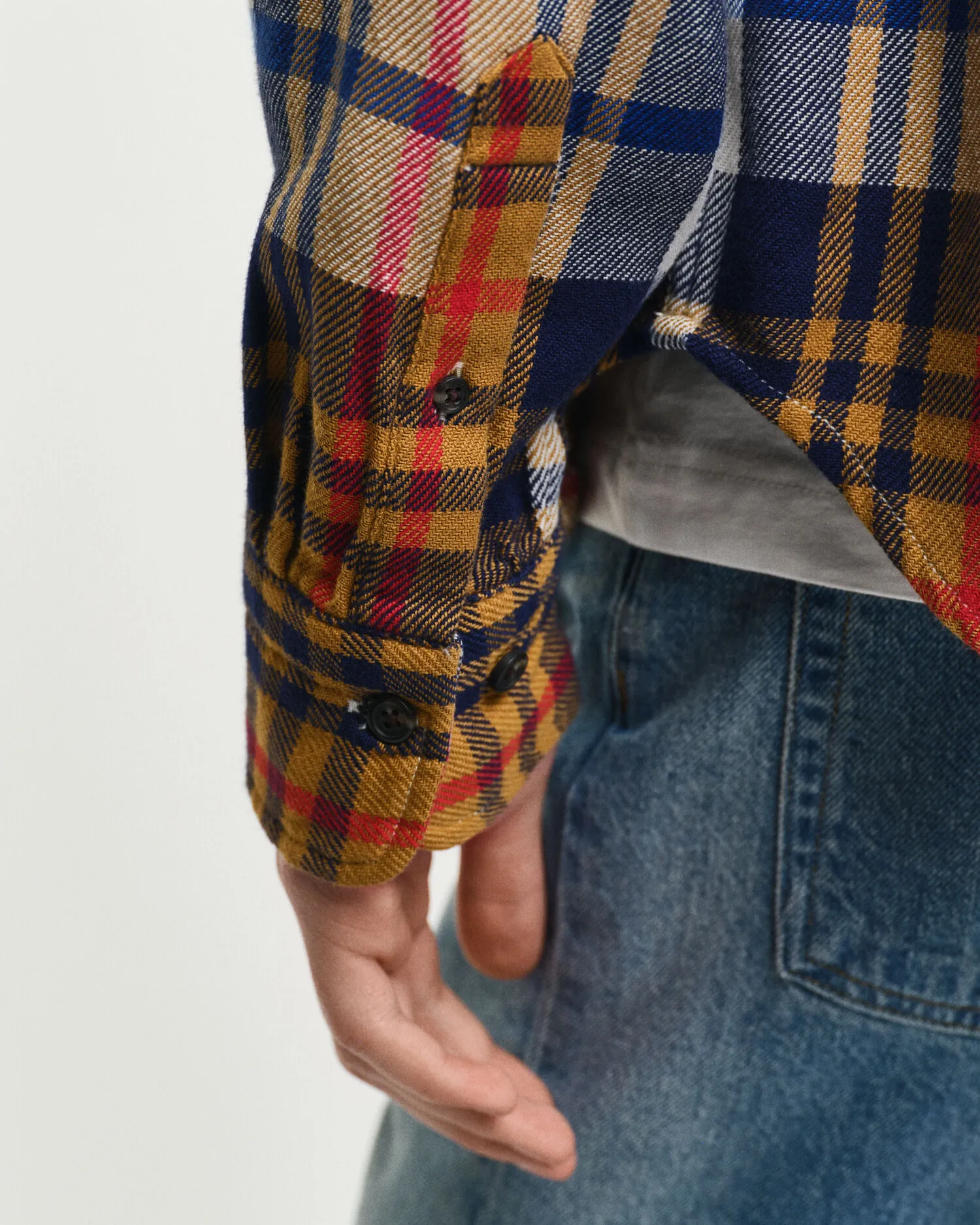 Camicia in twill a quadri regular fit    