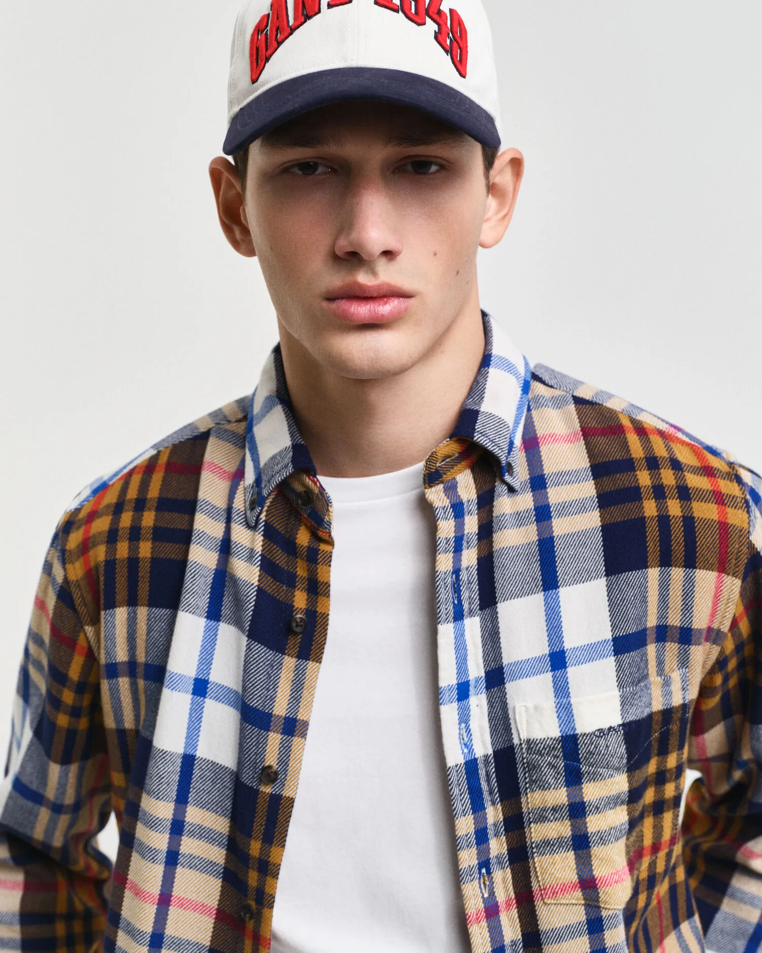 Camicia in twill a quadri regular fit    