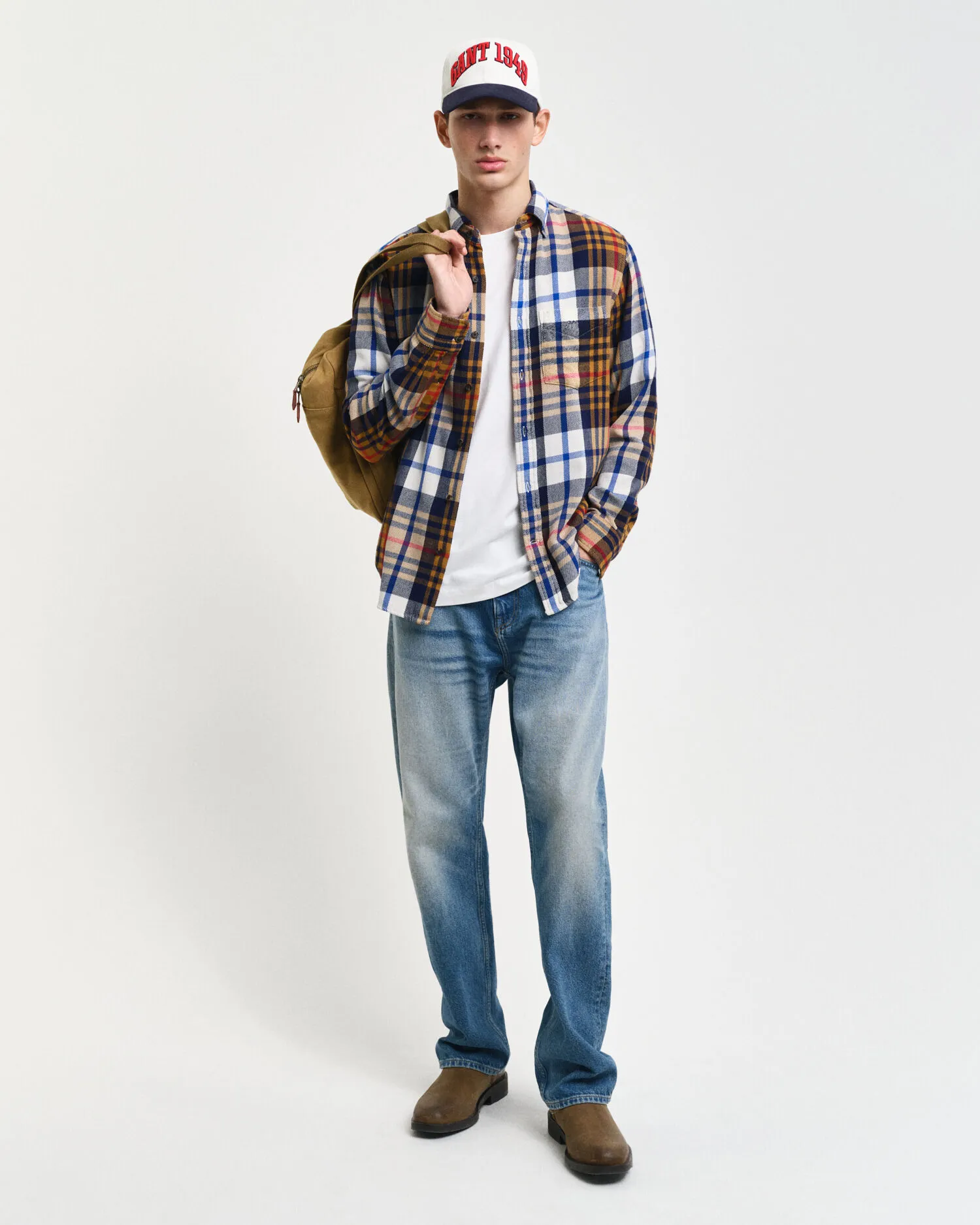 Camicia in twill a quadri regular fit    