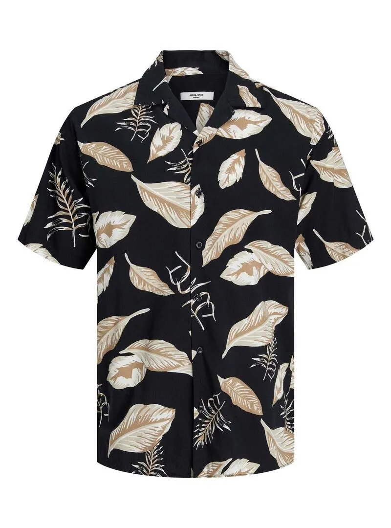 Camicia Jack & Jones Tropic Nero per Uomo