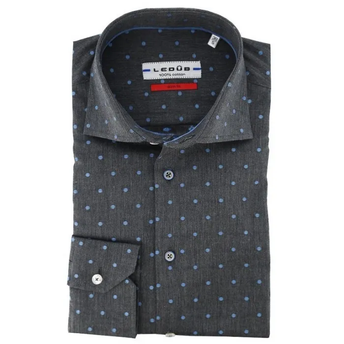Camicia ledub slim fit scuro grigio