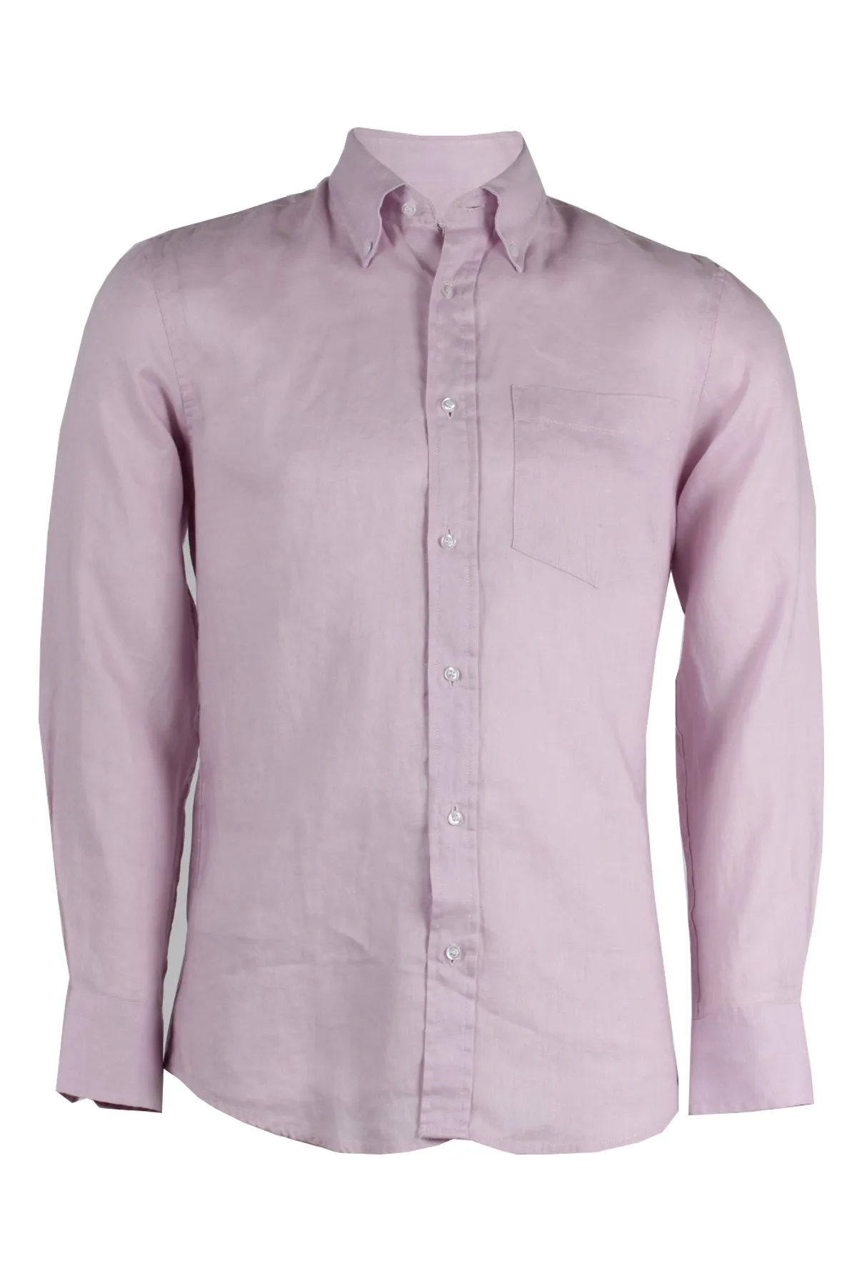 Camicia manica lunga 100% lino button down
