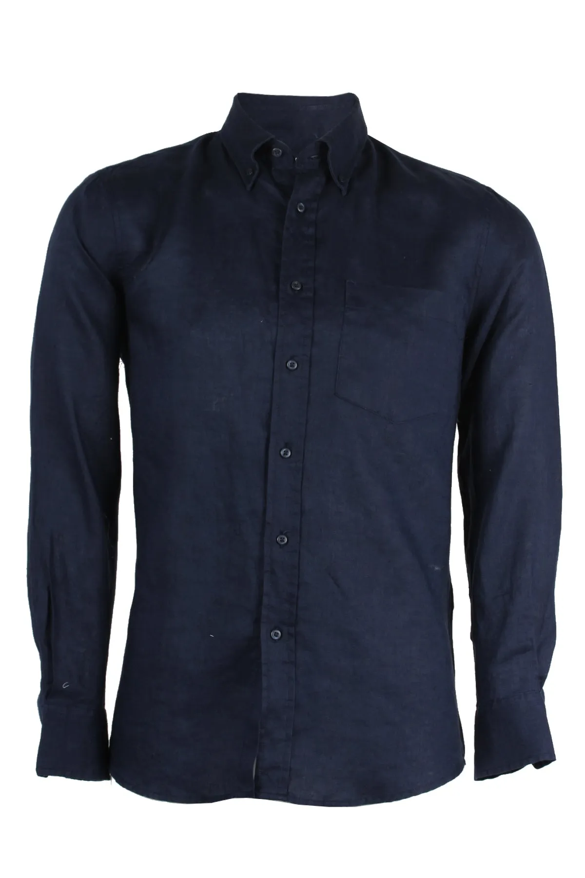 Camicia manica lunga 100% lino button down