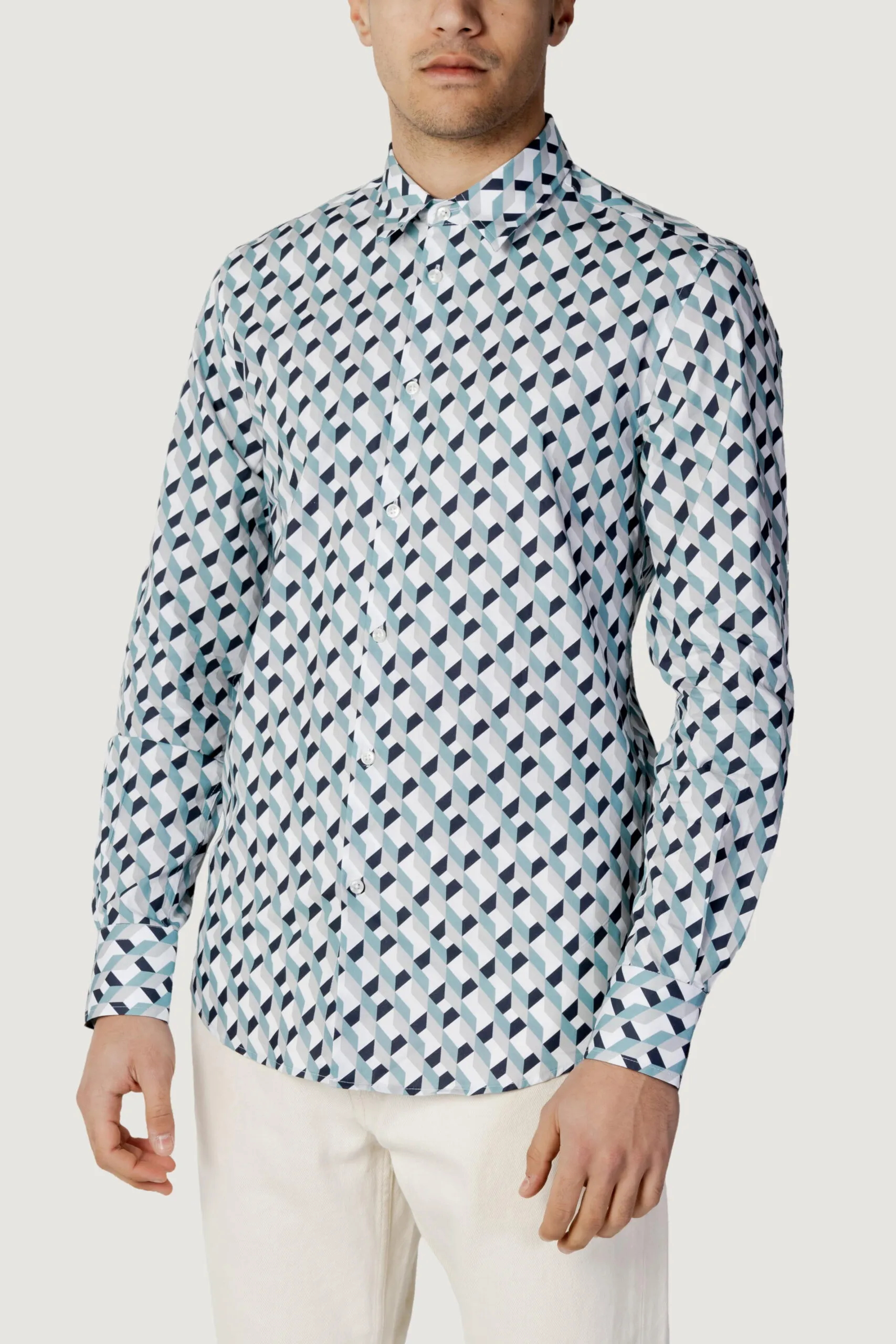 Camicia manica lunga Antony Morato napoli slim fit Blu