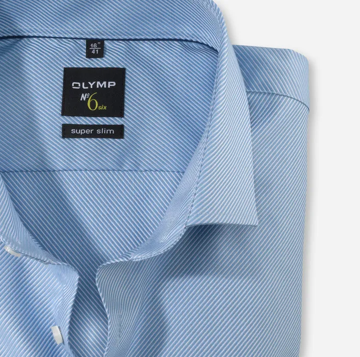 Camicia olymp celeste super slim fit cotone stretch