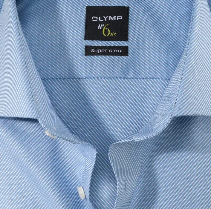 Camicia olymp celeste super slim fit cotone stretch
