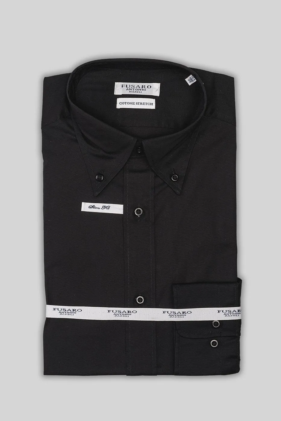 Camicia Regular con collo button down in cotone stretch - Formal