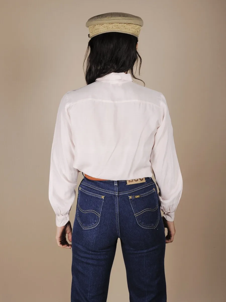 Camicia rosa seta con taschino