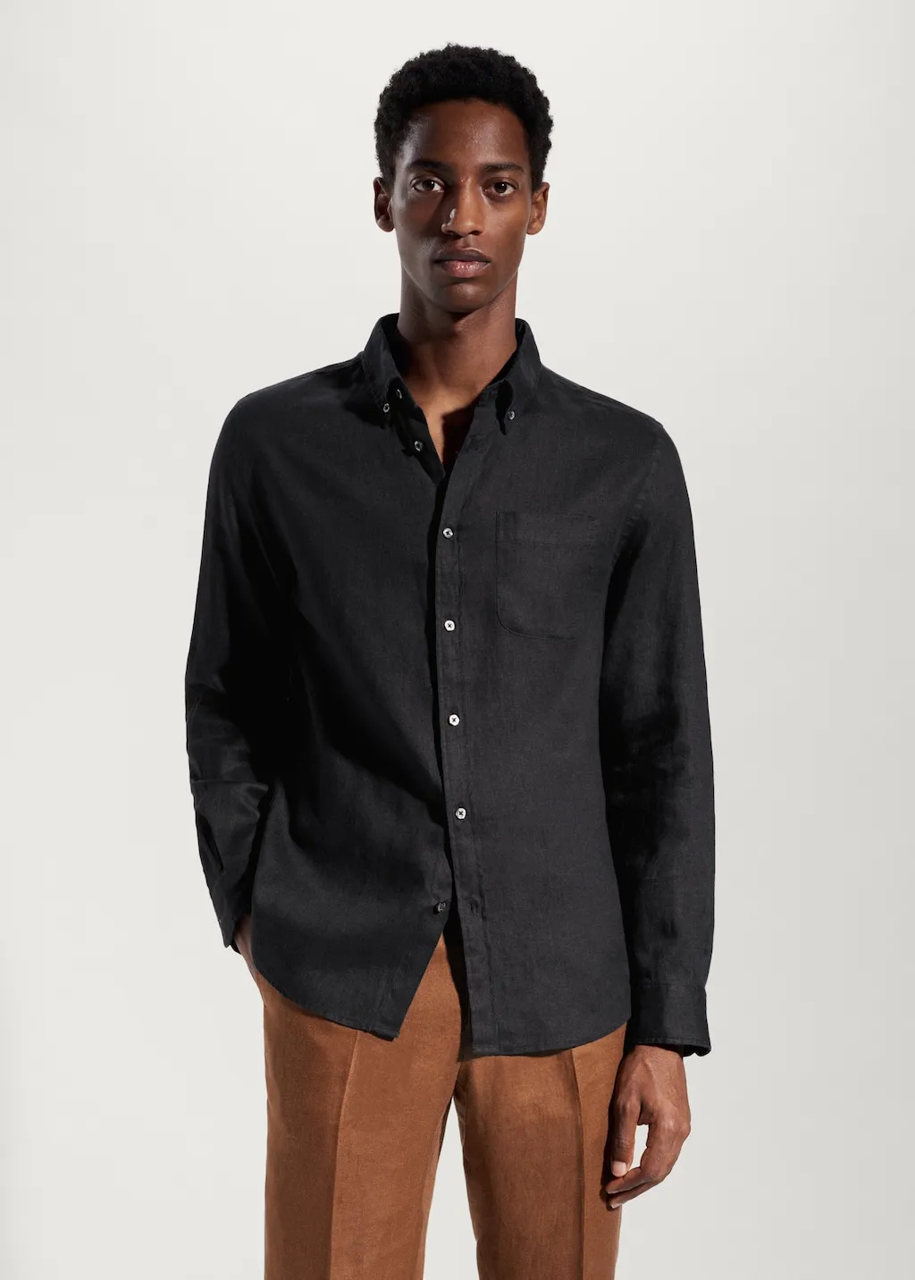 Camicia slim fit 100% lino
