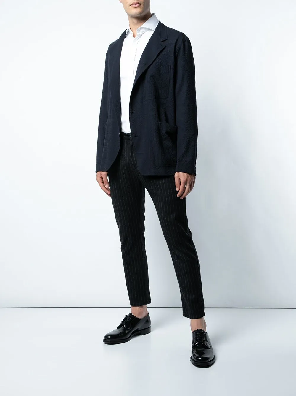 Camicia Slim Fit con Colletto Aperto