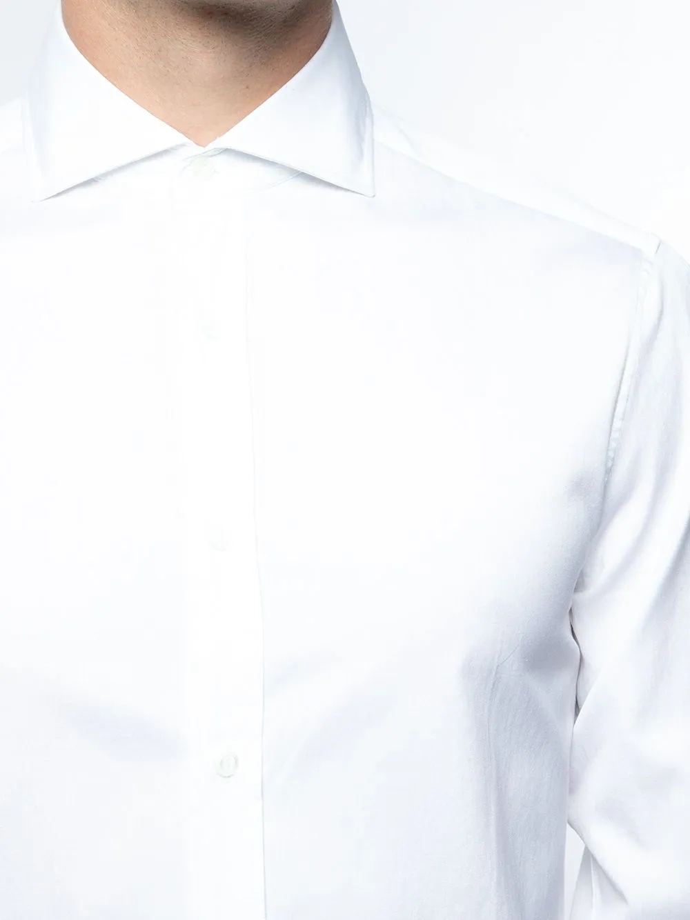Camicia Slim Fit con Colletto Aperto