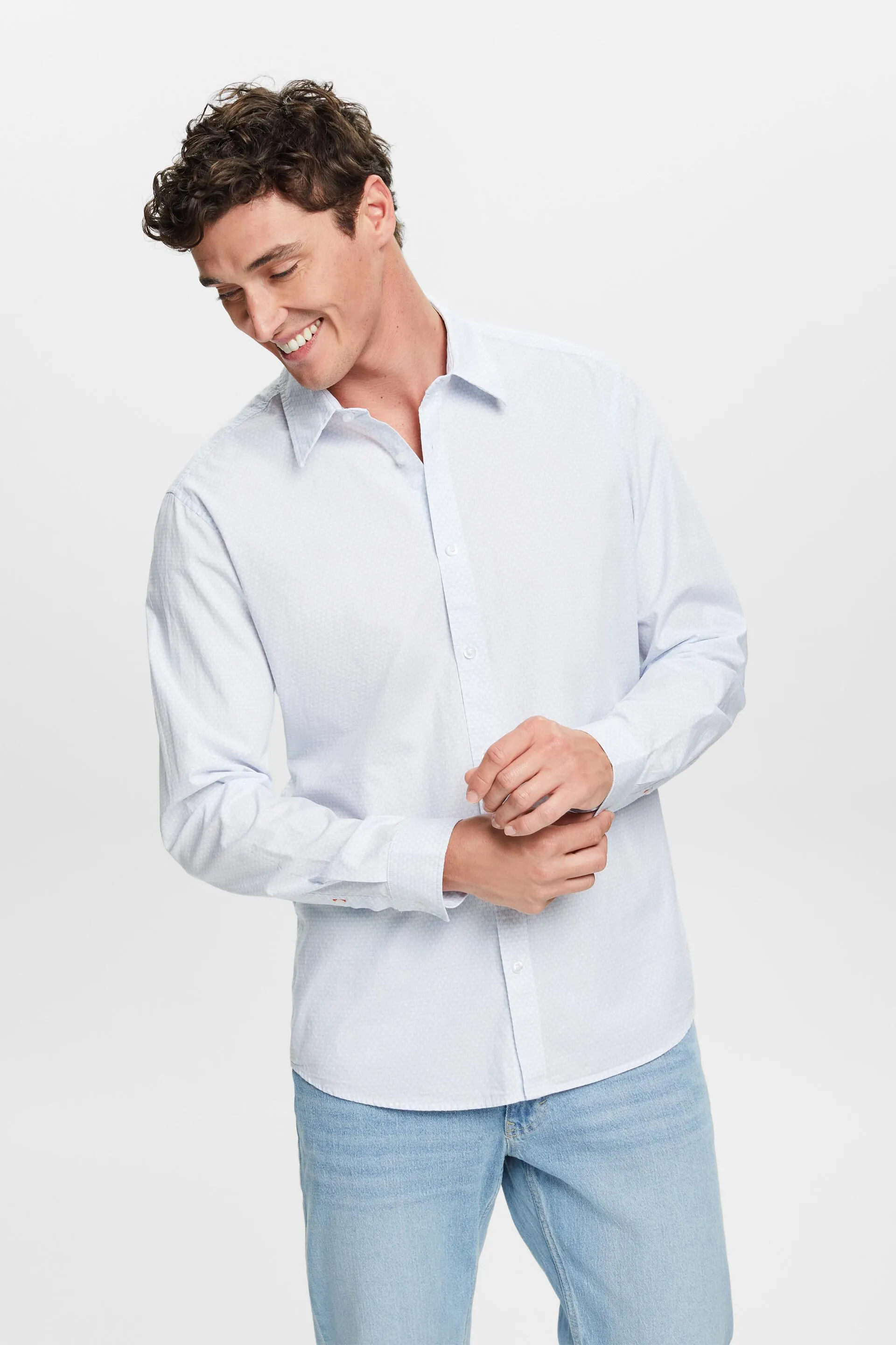 Camicia slim fit con motivo allover